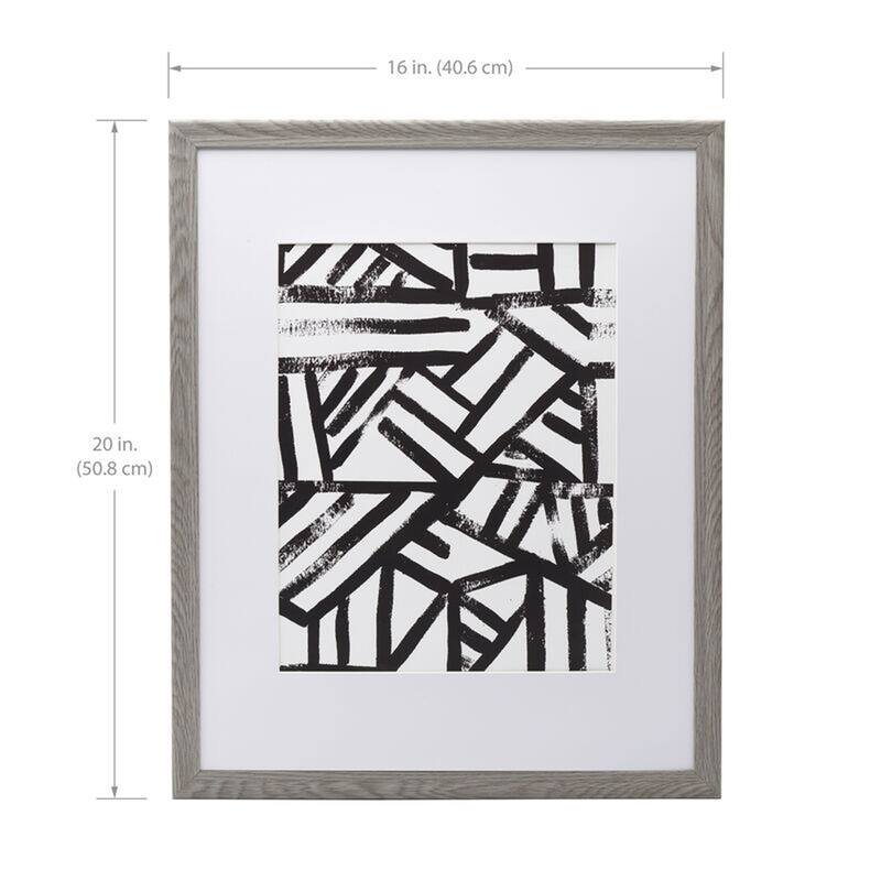 Melannco Set of 2 Matted Gray Frames 16X20