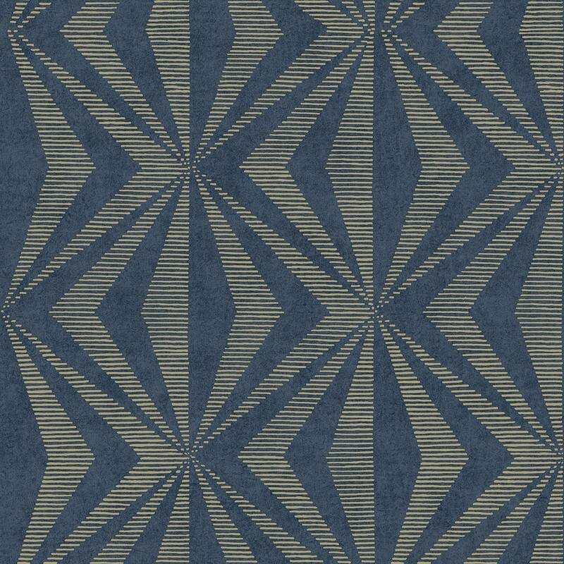 Advantage Monge Blue Geometric Wallpaper
