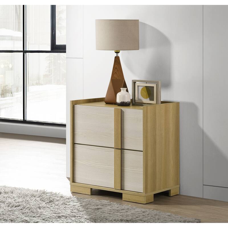 2-Drawer Modern Nightstand