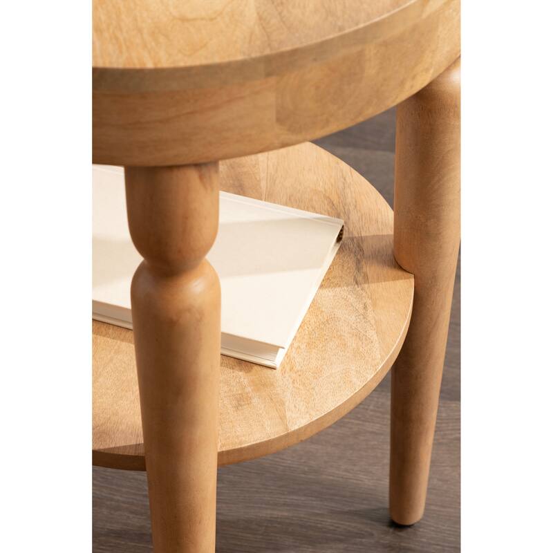 Kate and Laurel Ardentown Round Wood Side Table