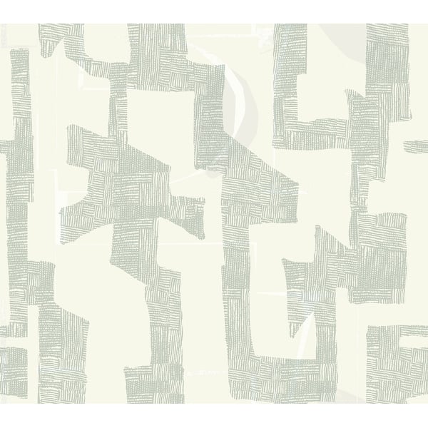 slide 2 of 6, Nikki Chu Tribe Jade Premium Peel and Stick Wallpaper