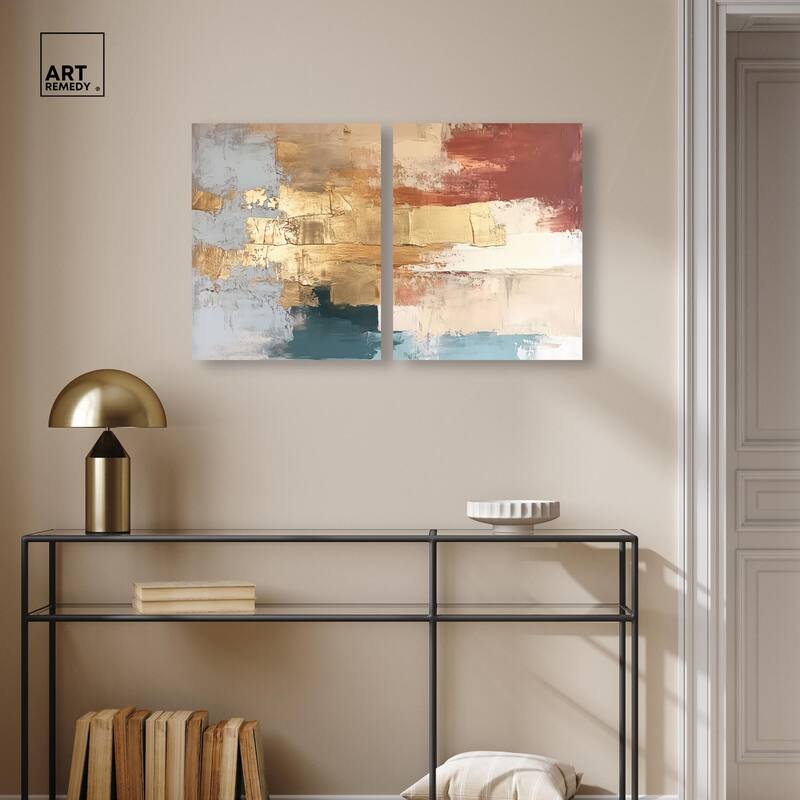 Earthy Glow II Canvas Set of 2 by Art Remedy, Gallery Wrapped