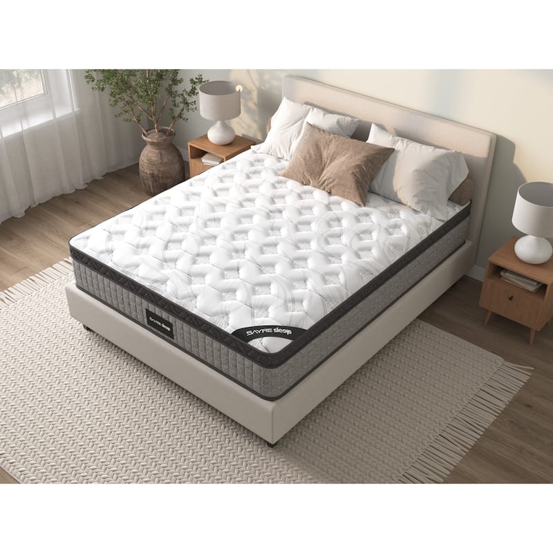 Assembled in USA - 12" Diamond Hybrid Mattress Pocket Coil and Cool Gel Memory Foam - Full - Medium