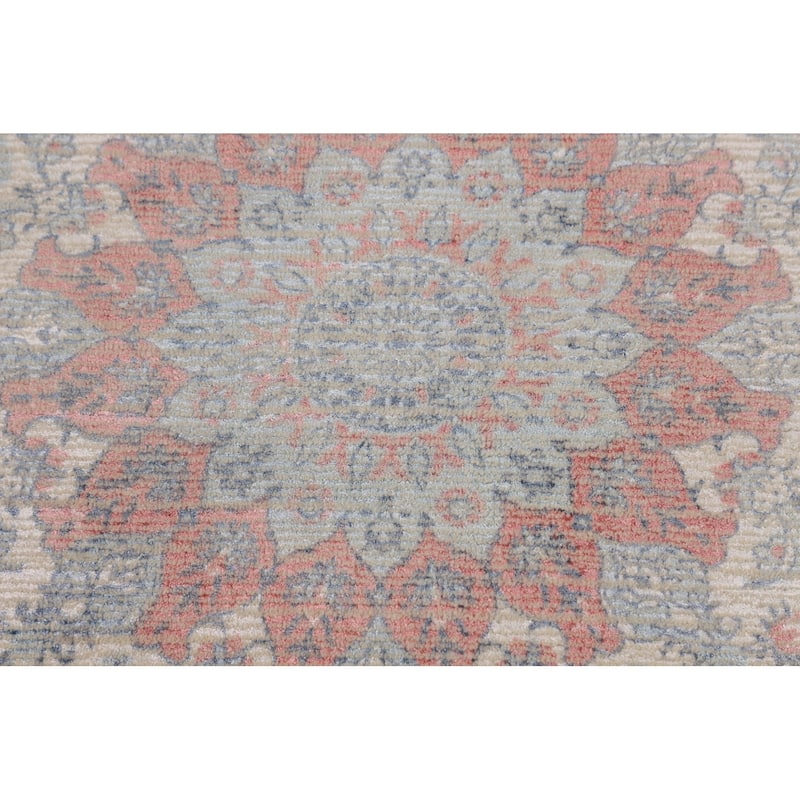 Floral Abstract Oriental Area Rug Hand-Knotted Wool Carpet - 5'3"x 7'6"