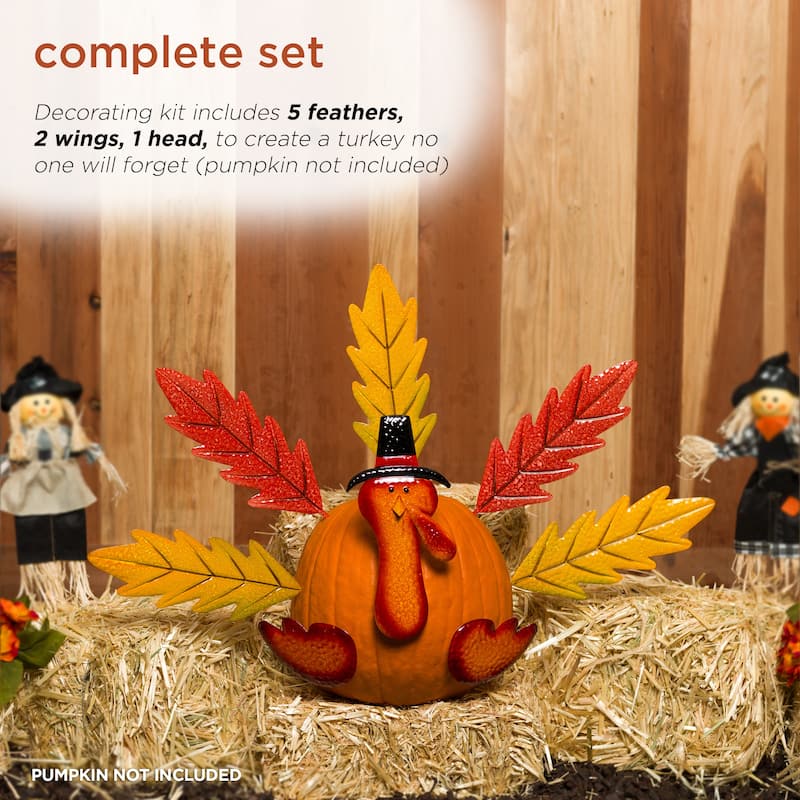 Alpine Corporation Thanksgiving Create-Your-Own Pumpkin Turkey Festive Decorating Activity Kit