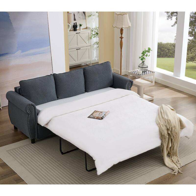 81.5" 2-in-1 Queen Convertible Sleeper Sofa Bed