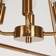 preview thumbnail 12 of 28, LALUZ Modern 4-Light Black Gold Chandelier Lantern Pendant for Kitchen Island Dining Room