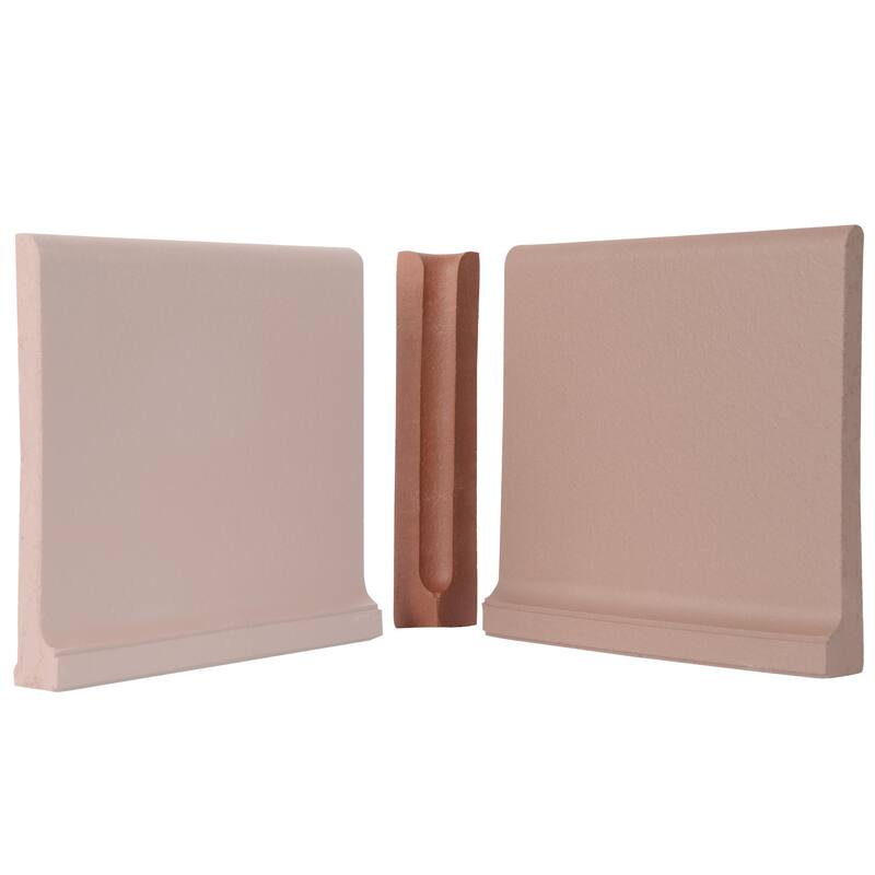 Merola Tile Quarry In Corner Red 3/4" x 5-7/8" Ceramic Floor and Wall Trim - (1 Tile)