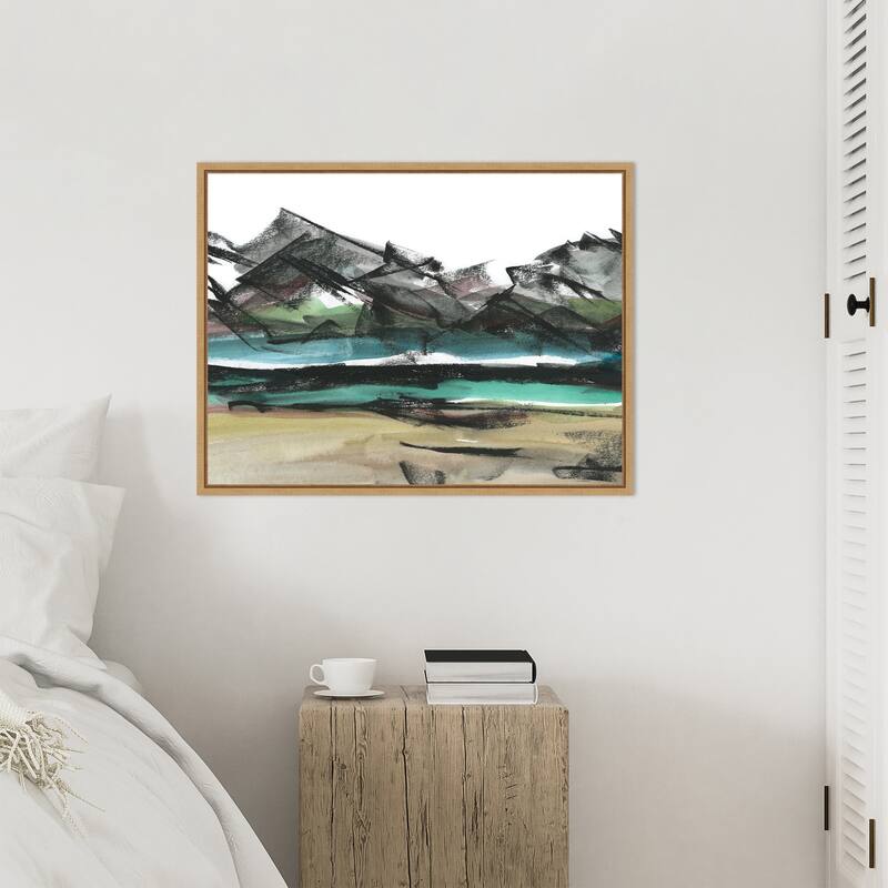 Abstract Mountain View IV by Ethan Harper Framed Canvas Wall Art Print - Sylvie Maple