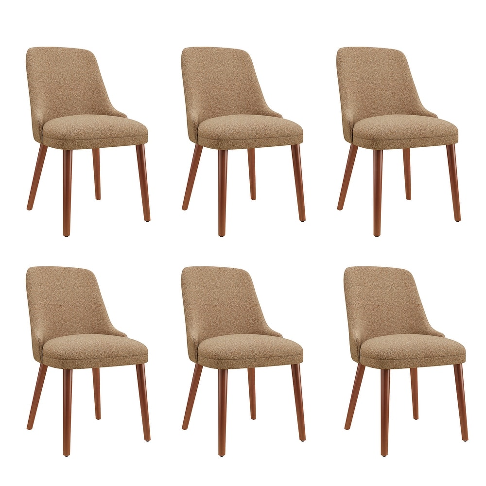 High Back Dining Chairs Upholstered Padded Kitchen Chairs Wood Legs for Restaurant Cafe
