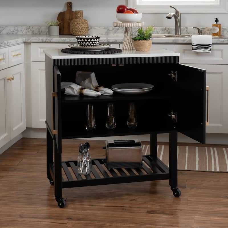 Kolton Kitchen Cart - 30"W x 18"D x 35.5" H