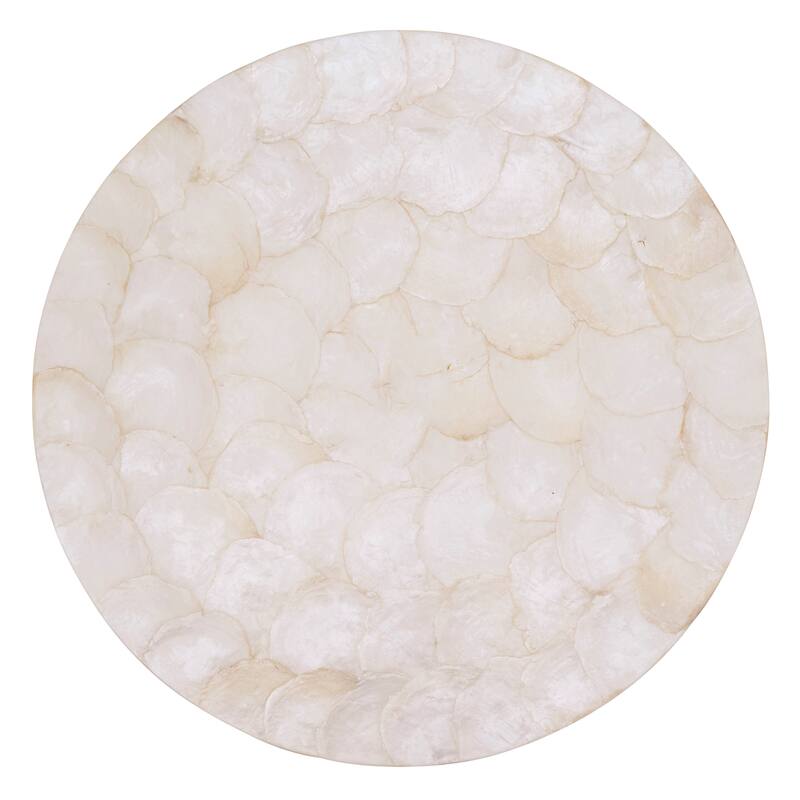 Capiz Shell Placemats (Set of 4) - Layered Shell Disc Design for Dining & Entertaining, 15"