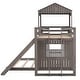preview thumbnail 10 of 35, Farmhouse Twin Over Full Wooden Playhouse Bunk Bed with Ladder & Slide