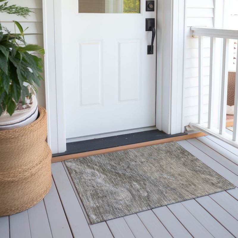 Machine Washable Indoor/ Outdoor Chantille Modern Abstract Rug