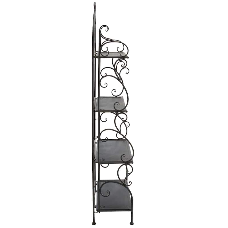 SAFAVIEH Outdoor Monserrat 4-Tier Shelf Unit - 66Wx25Dx13H