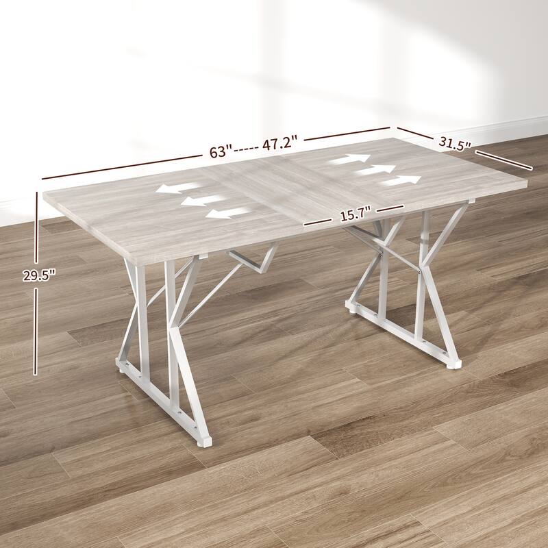 Modern Style Extendable Dining Table, Expandable Kitchen Table