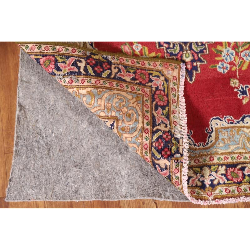 Geometric Kerman Persian Vintage Area Rug Handmade Wool Carpet - 2'10"x 4'7"