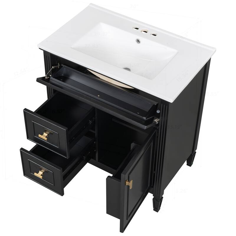 Modern Bathroom Vanity with Multiple Storage Options