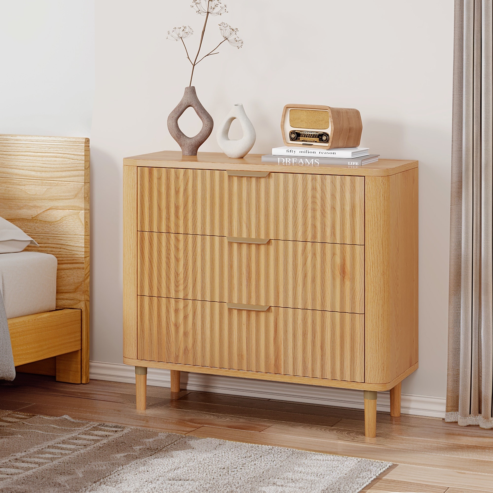 Modrn glam store 3 drawer dresser