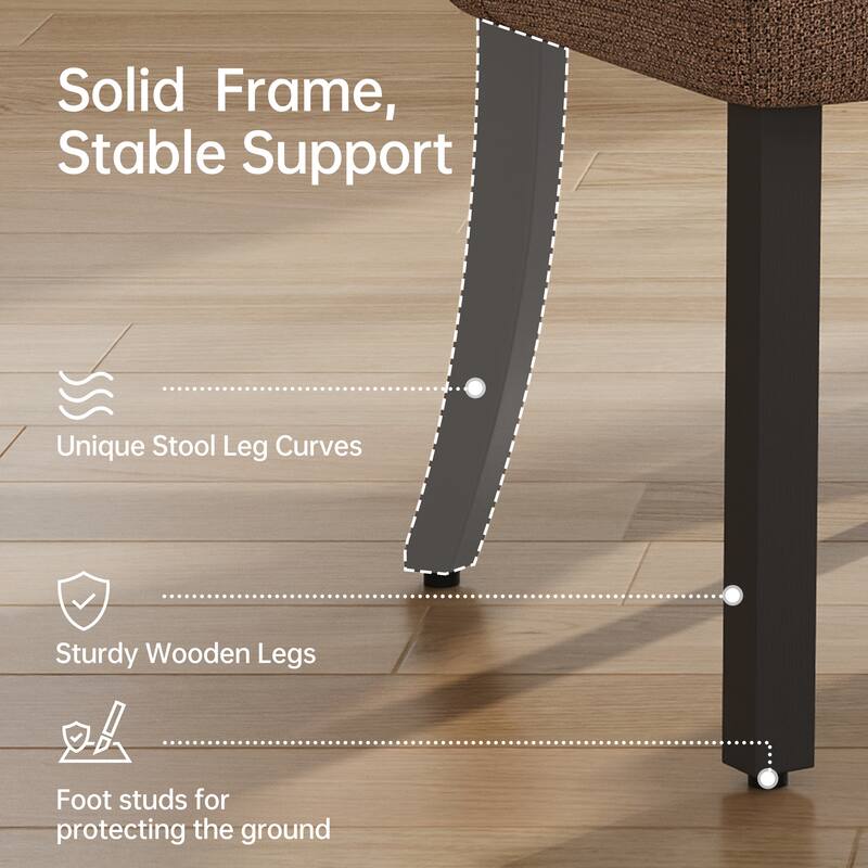 Set of 2/4/6 Modern Fabric Upholstered Dining Room Chair Kitchen Chairs with Wood legs