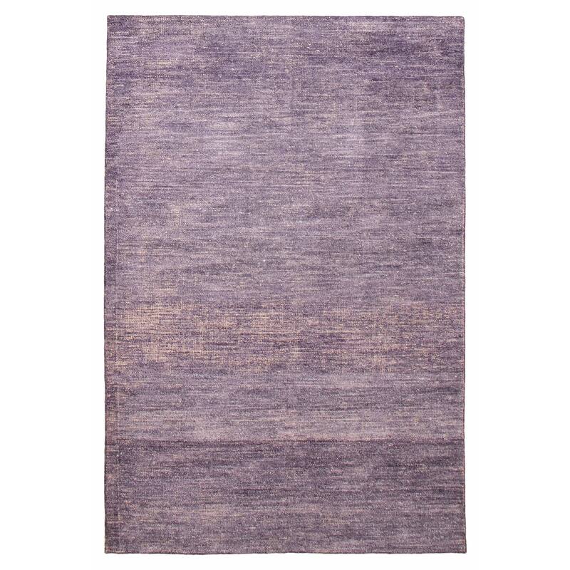 ECARPETGALLERY Hand-knotted Loreto Purple Silk Rug - 5'11 x 8'10 - Purple - 5'11 x 8'10