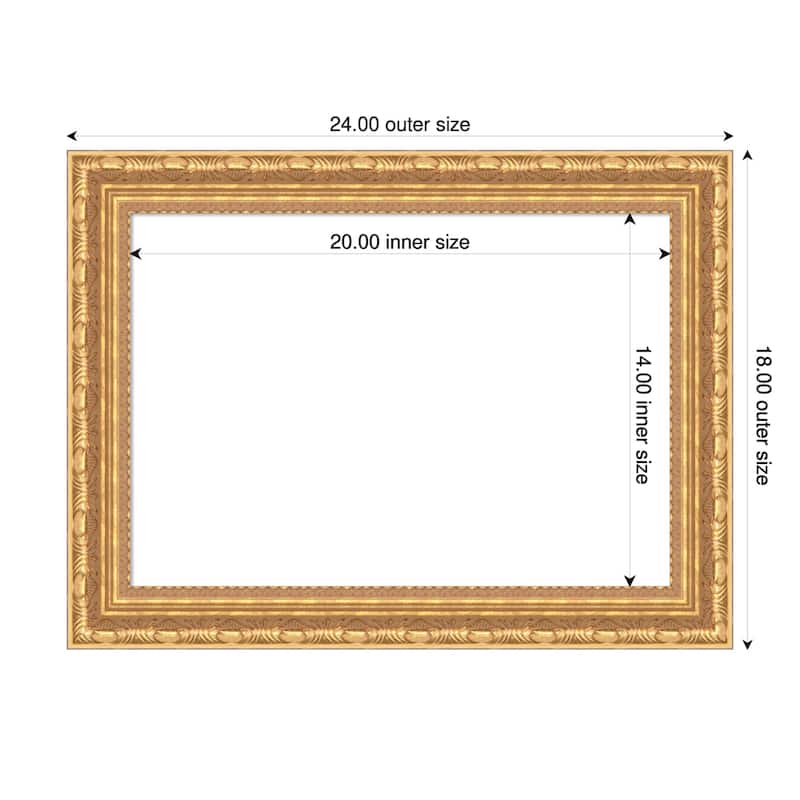 Amanti Art Versailles Gold Framed Dry Erase Magnetic Board - 24 x 18 in