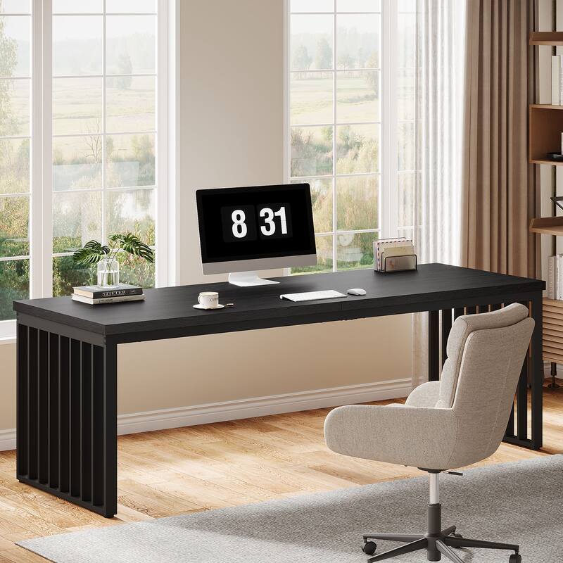 78.74" Extra Long Computer Desk, Double 2-Person Desk, Workstation Writing Study Table for Home Office