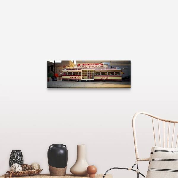 Shop Facade Of Mickey S Diner Restaurant Canvas Wall Art On