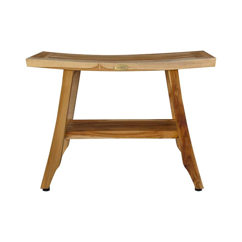 EcoDecors 24", Shower Stool, Shower Seat, Shower Chair for Inside Shower, Teak Shower Bench, Small Bench, Shower Foot Rest