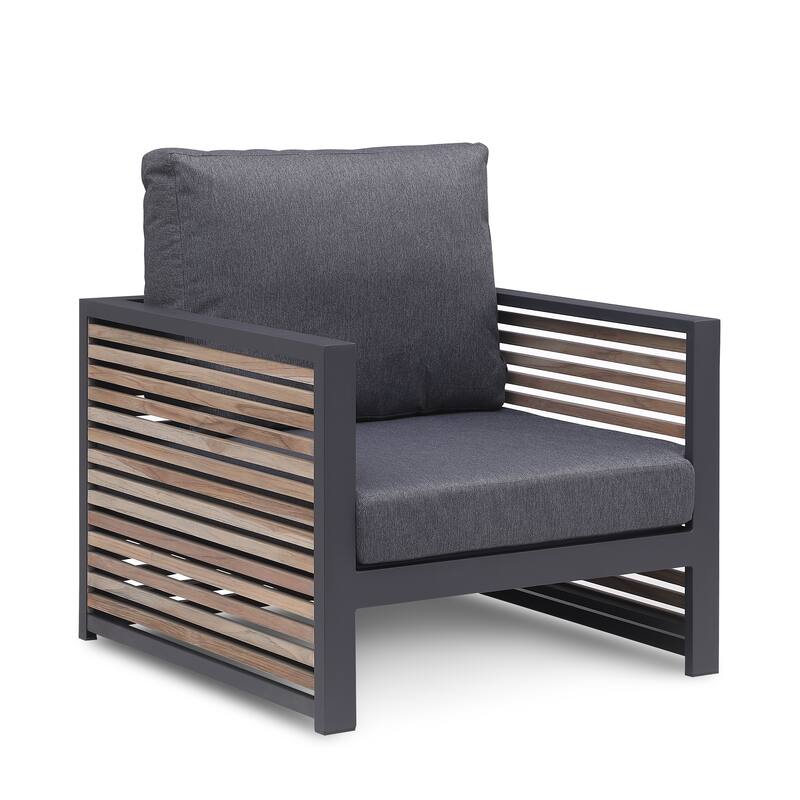 Cadora Teak Patio Armchair with Custom Cover