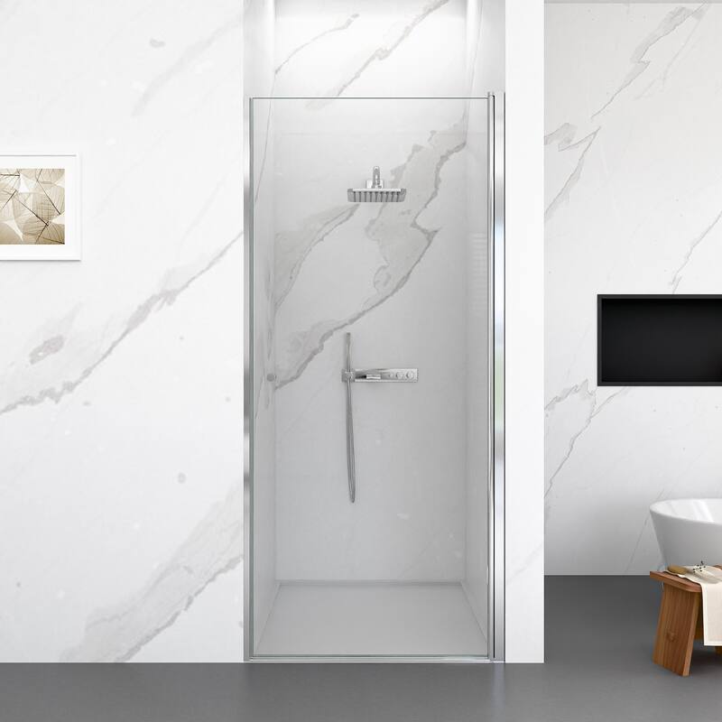 24" x 72" Semi-Frameless Pivot Shower Door