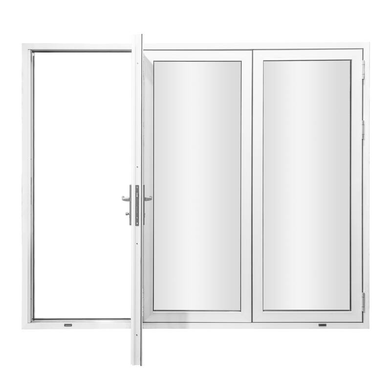 KaMic 96" x 96" 3-Panel Aluminum Patio Folding Door Left to Right-Outswing