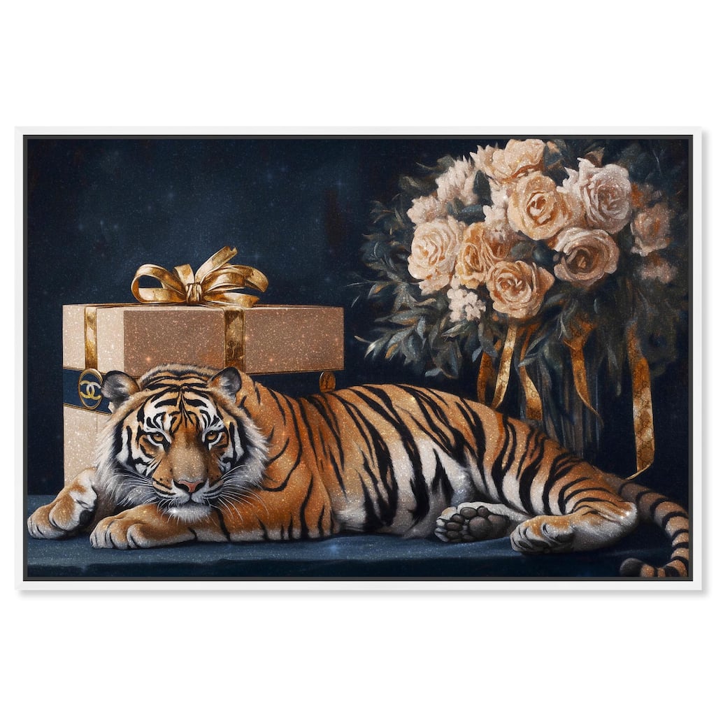 Tiger Glam Gift Boxes Canvas by Art Remedy