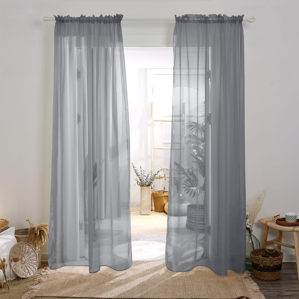 Deconovo Sheer Voile Curtain (2 Panel)