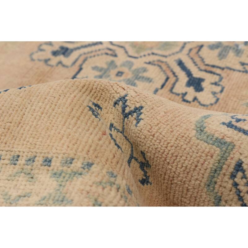 ECARPETGALLERY Hand-knotted Finest Ghazni Tan Wool Rug - 5'10 x 9'0