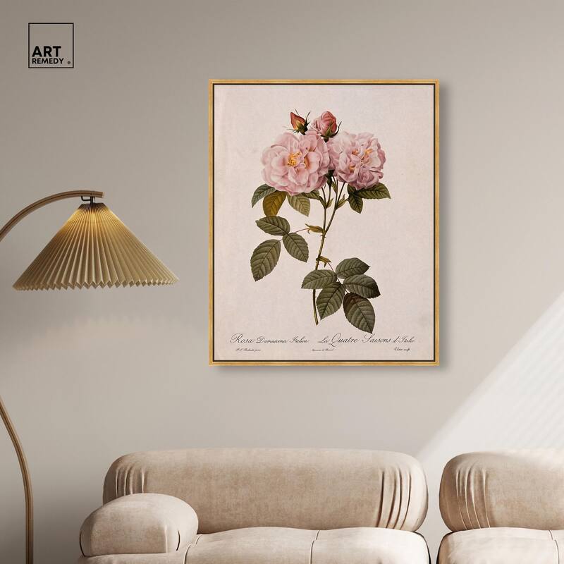 Damask Rose Canvas by Art Remedy