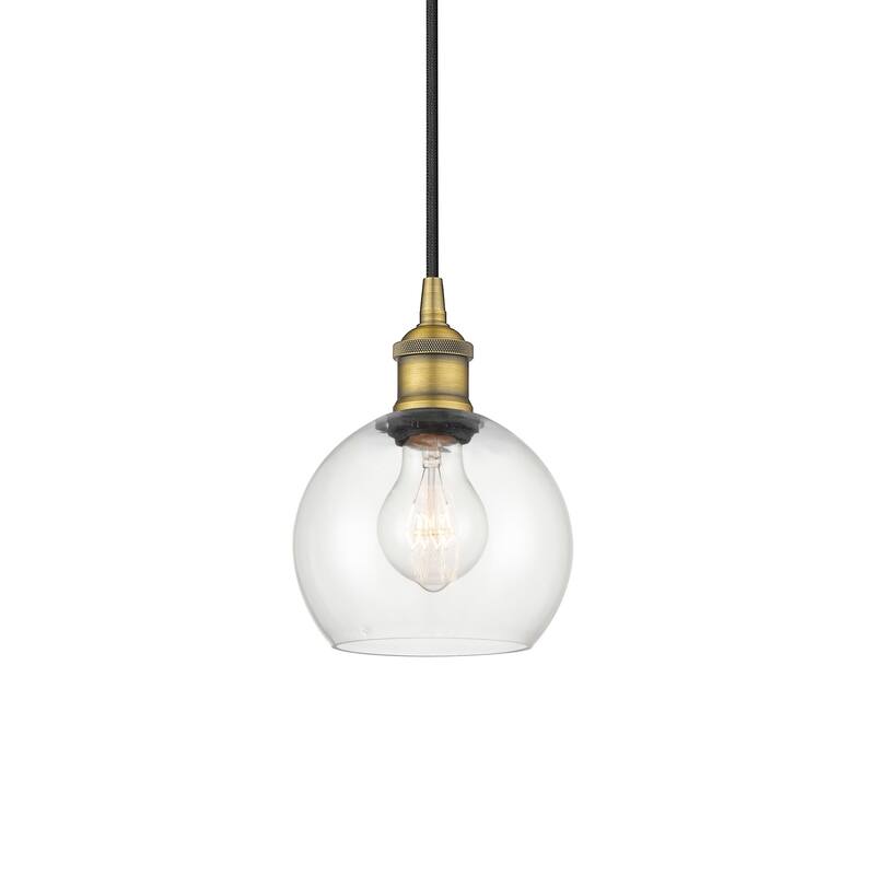 Innovations Lighting 616-1P-9-6 Athens Pendant Athens 6" Wide Mini - Brushed Brass / Clear