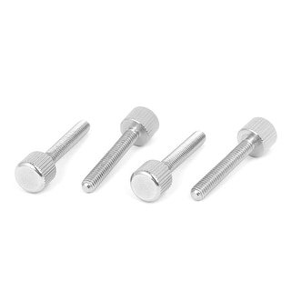 Computer PC Case Stainless Steel Flat Head Knurled Thumb Screw M4 x ...