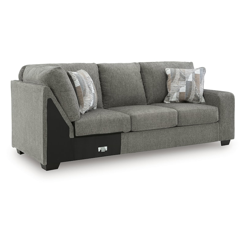 Signature Design by Ashley Seyler Lane Gray 3-Piece Sectional with Chaise - 144" W x 93" D x 39" H