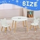 preview thumbnail 3 of 4, Round Kids' Table And Chair Set With Bear & Rabbit Backrests - N/A