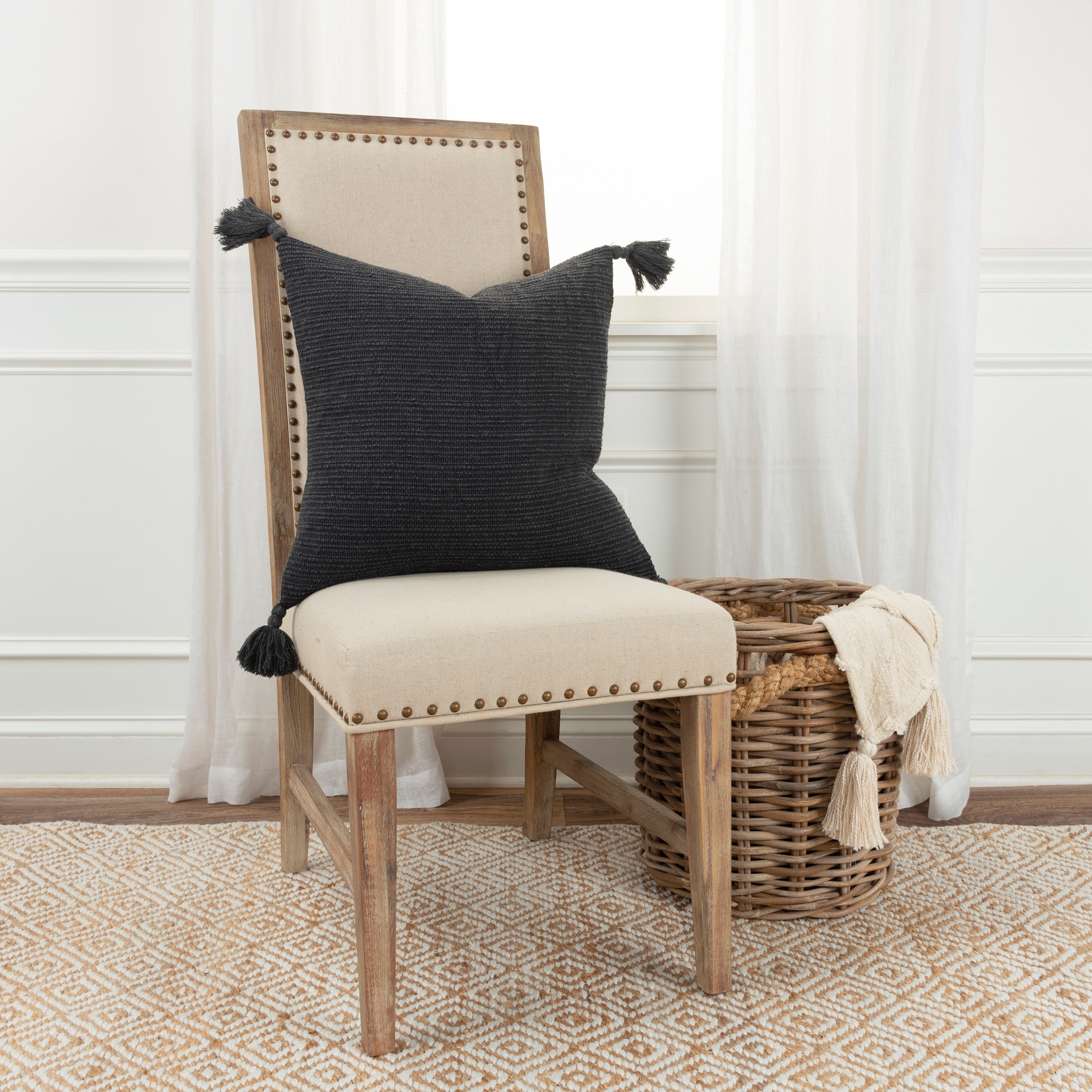 Rizzy Home Solid Stripe Throw Pillow