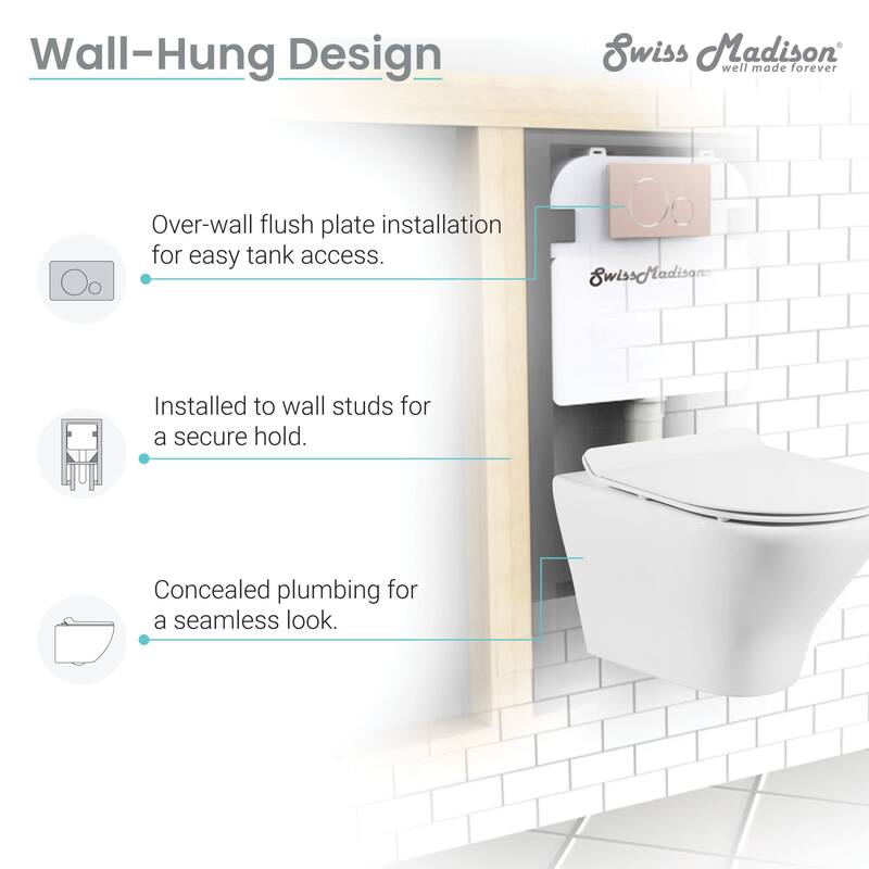 Swiss Madison SM-WT460 Monaco Wall Hung Toilet
