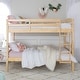 preview thumbnail 1 of 11, Walker Edison Solid Wood Christian Twin Size Bunk Bed - Natural Natural
