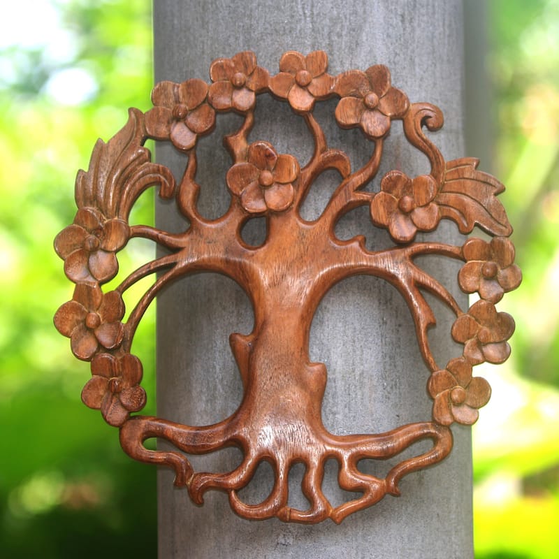 Novica Handmade Tree Of Beauty Wood Relief Panel