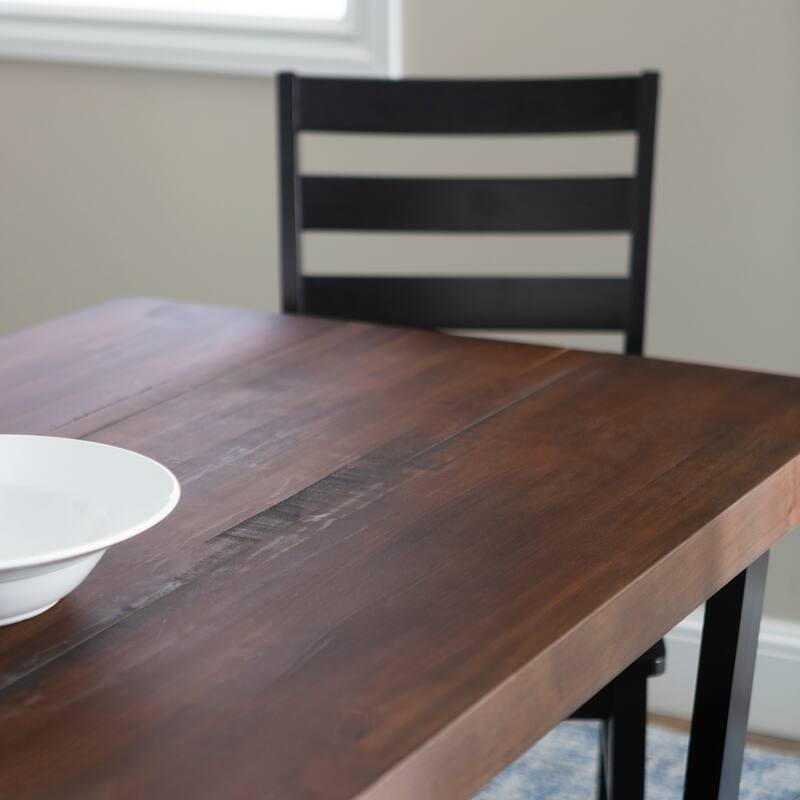 Middlebrook Solid Wood 5-Piece Dining Set with Ladder Back Chairs