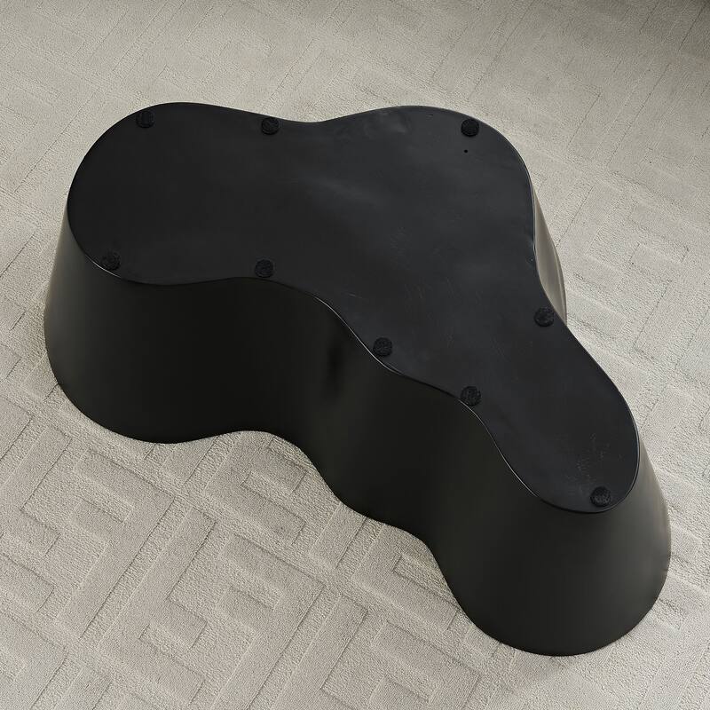 GDF Studio - Mid-Century Fiberglass 50" Unique-Shape Coffee Table (No Assembly)