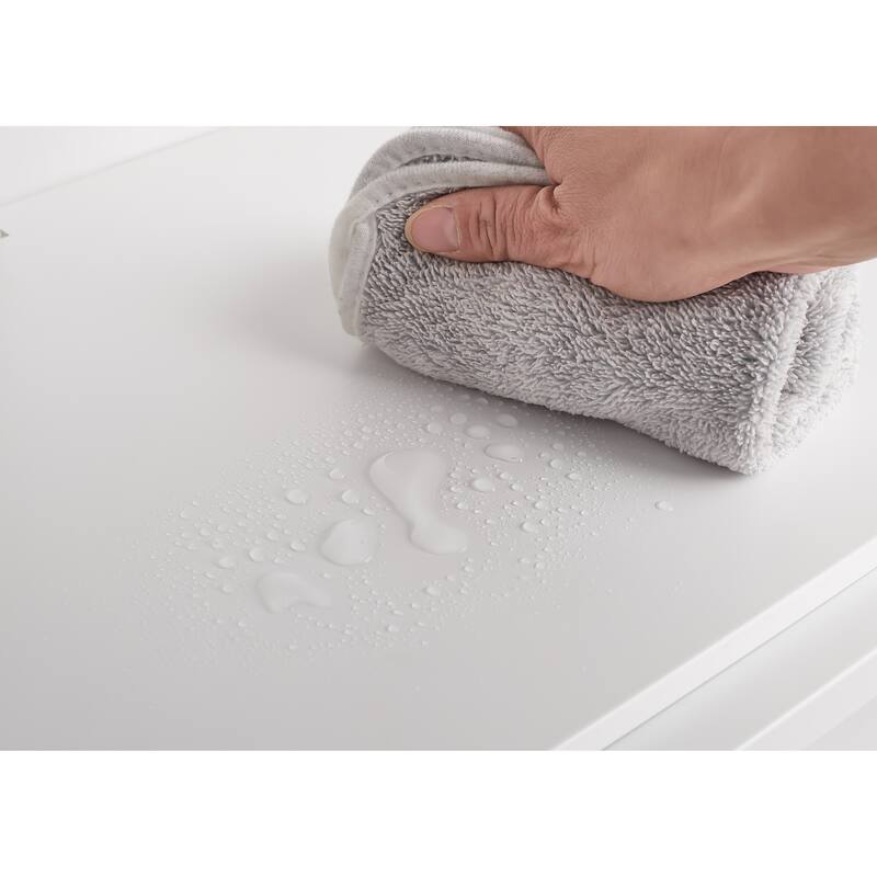 Anmytek Grid Double Door Shoe Cabinet with Adjustable Shelves & Hollow Shoe Storage, 15cm Moisture-Proof High Foot Design