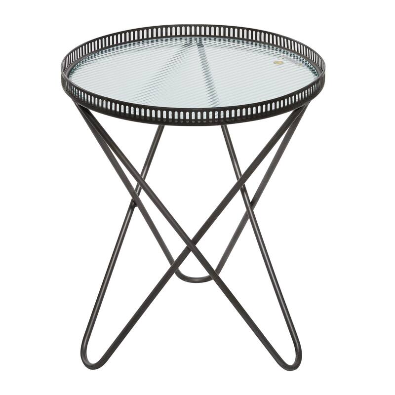 Metal Accent Table - Set of 2 Gray - Roche River Decor