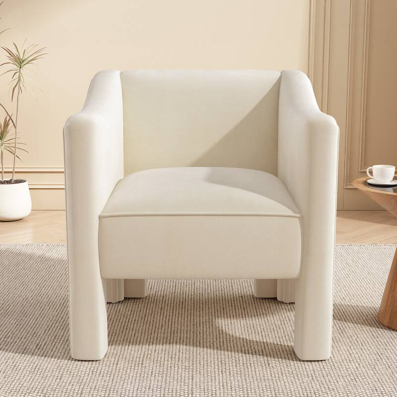 Christopher Knight Home - Barrel Modern Upholstered Accent Chair with Ergonomic Comfort.