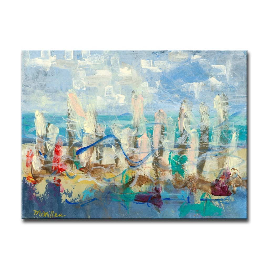 Colorful Shoreline' Ready2HangArt Canvas by Leslie Owens